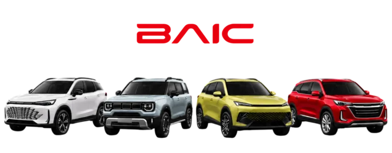 BAIC značka s vozidly